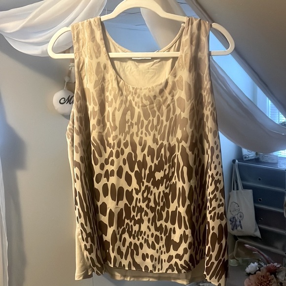 New York & Company Giraffe print Tank Top Size XL - Picture 1 of 8